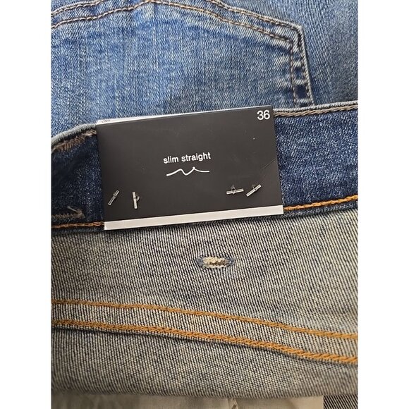 7 For All Mankind NWT Men's Slimmy Slim Straight Fit Jeans Size 36 Champlin t22 - Picture 8 of 9